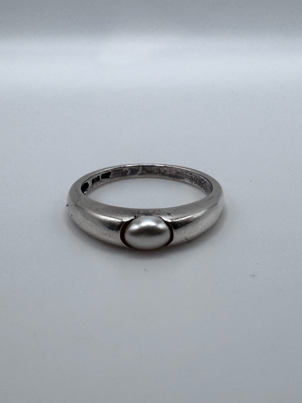 Vintage Avon Sterling Silver 925 Pearl Ring Sz 6